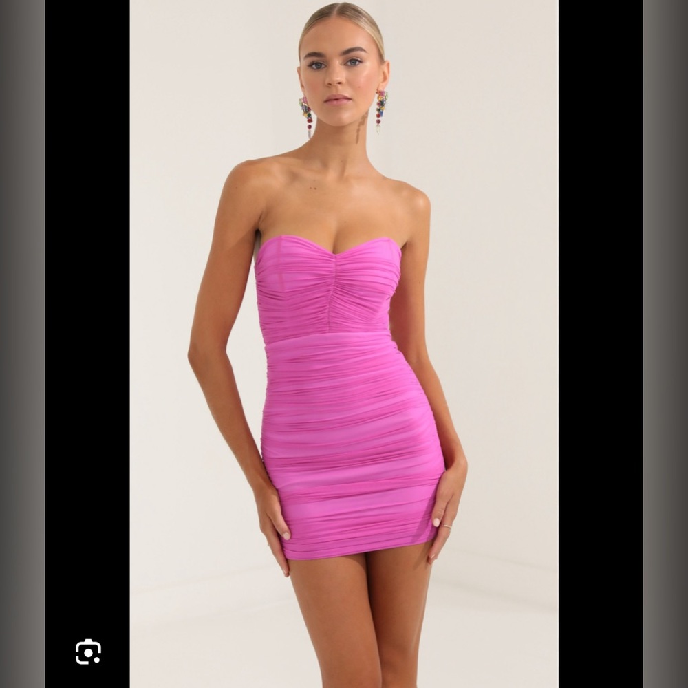 LUCY IN THE SKY MESH COREST MINI DRESS